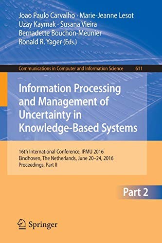Couverture de Information Processing and Management of Uncertainty in Knowledge-Based Systems